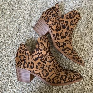 Cheetah Booties Size 9-9/1/2